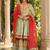 Women Printed Tiered Gotta Patti Kurta with Sharara and Dupatta