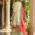 Women Printed Tiered Gotta Patti Kurta with Sharara and Dupatta