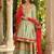 Women Printed Tiered Gotta Patti Kurta with Sharara and Dupatta