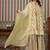 Yellow printed Silk Blend Kurta set