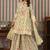 Yellow printed Silk Blend Kurta set
