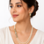 Pearl double strand necklace & earrings set with cz stone drop earrings included, bridal jewellery, cz solitaire pendant