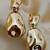 18k gold plated stainless steel anti tarnish cz hammered designer earrings set