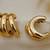 18k gold plated stainless steel anti tarnish 3 line earrings set