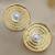 18k gold plated stainless steel anti tarnish pearl round earrings set