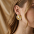 18k gold plated stainless steel anti tarnish pearl round earrings set