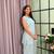 Sky Blue Color Lace Touchup Cotton Kurti Pant Set
