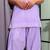 Lavender Color Lace Touchup Cotton Kurti Pant Set