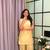 Lightt Yellow Color Lace Touchup Cotton Kurti Pant Set