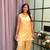 Lightt Yellow Color Lace Touchup Cotton Kurti Pant Set