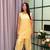 Lightt Yellow Color Lace Touchup Cotton Kurti Pant Set