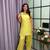 Lightt Parrot Green Color Lace Touchup Cotton Kurti Pant Set