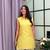 Lightt Parrot Green Color Lace Touchup Cotton Kurti Pant Set