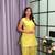 Lightt Parrot Green Color Lace Touchup Cotton Kurti Pant Set