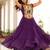 Purple Color Bandhani Print work with kutchi patchework Faux Georgette Gown