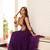 Purple Color Bandhani Print work with kutchi patchework Faux Georgette Gown