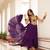 Purple Color Bandhani Print work with kutchi patchework Faux Georgette Gown