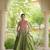 Green Cotton Navratri Readymade Lehenga Choli with Thread Embroidery Work