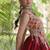 Maroon Cotton Navratri Readymade Lehenga Choli with Thread Embroidery Work