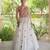 White Cotton Navratri Readymade Lehenga Choli with Thread Embroidery Work
