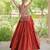 Orange Cotton Navratri Readymade Lehenga Choli with Thread Embroidery Work
