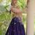 Purple Cotton Navratri Readymade Lehenga Choli with Thread Embroidery Work