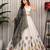 White Silk Blend Navratri Readymade Lehenga Choli with Thread Embroidery Work
