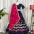 Navy Silk Blend Navratri Readymade Lehenga Choli with Thread Embroidery Work