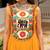 Yellow Color Bandhani Print work with kutchi patchework Faux Georgette Gown