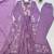 Lavender  Color Sequnce Embroidery Chanderi Salwar Suit