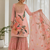 Baby Pink Color Sequnce Embroidery Printed and Organza 2Salwar Suit