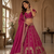 magenta color Sequins and Zari Embroidery and Thread work silk blend Lehenga Choli set