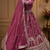 magenta color Sequins and Zari Embroidery and Thread work silk blend Lehenga Choli set