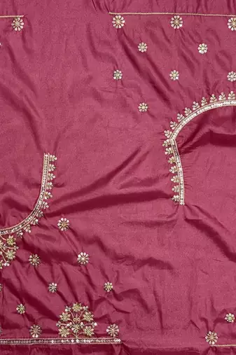 magenta color Sequins and Zari Embroidery and Thread work silk blend Lehenga Choli set