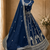 navy blue color Sequins and Zari Embroidery and Thread work silk blend Lehenga Choli set