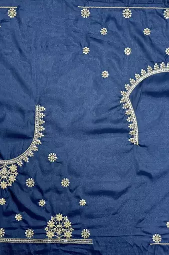 navy blue color Sequins and Zari Embroidery and Thread work silk blend Lehenga Choli set