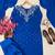 Blue Color Beautiful Fully Beads  & Sequins embroidery work Crepe Kurti Palazzo Set