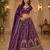 purple color Sequins and Zari Embroidery and Thread work silk blend Lehenga Choli set
