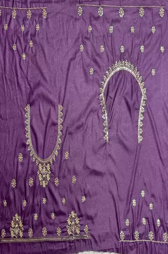 purple color Sequins and Zari Embroidery and Thread work silk blend Lehenga Choli set