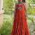 faux georgette laheriya print gown with kutchi patch work  12 meter flair sleeveless navratri garba gown 
