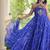 faux georgette laheriya print gown with kutchi patch work  12 meter flair sleeveless navratri garba gown 
