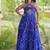 faux georgette laheriya print gown with kutchi patch work  12 meter flair sleeveless navratri garba gown 