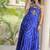 faux georgette laheriya print gown with kutchi patch work  12 meter flair sleeveless navratri garba gown 