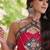 faux georgette laheriya print gown with kutchi patch work  12 meter flair sleeveless navratri garba gown 