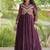 bandhani print faux georgette gown with kutchi patch work  12 meter flair  full sleeves  navratri & garba wear 