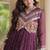 bandhani print faux georgette gown with kutchi patch work  12 meter flair  full sleeves  navratri & garba wear 
