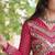 bandhani print faux georgette gown with kutchi patch work  12 meter flair  full sleeves  navratri & garba wear 