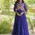 bandhani print faux georgette gown with kutchi patch work  12 meter flair  full sleeves  navratri & garba wear 