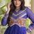 bandhani print faux georgette gown with kutchi patch work  12 meter flair  full sleeves  navratri & garba wear 