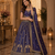 Royal Blue color Sequins and Zari Embroidery and Thread work silk blend Lehenga Choli set